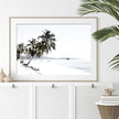 Landscape art prints -Coconut tree leaves and the beach(white series)- PHOTO ART PRINTS- Poster Prints -Canvas Prints