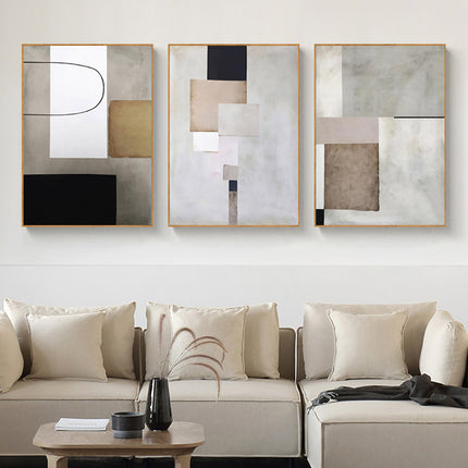 Wall Art -Abstract light grey series 2 sets - Canvas Prints-Poster Prints