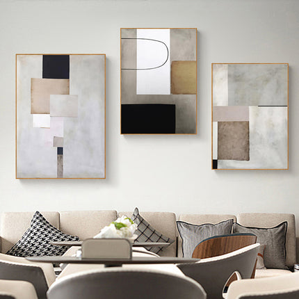 Wall Art prints - Abstract light grey series 3 sets - Poster Prints -Canvas Prints