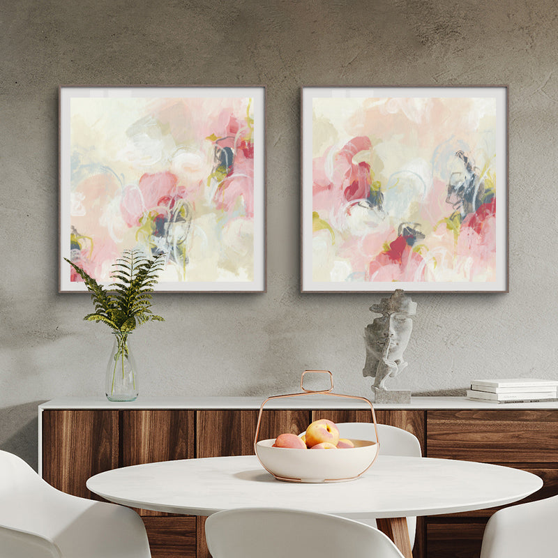 Wall Art - Pink Garden (2 sets)- Canvas Prints-Poster Prints