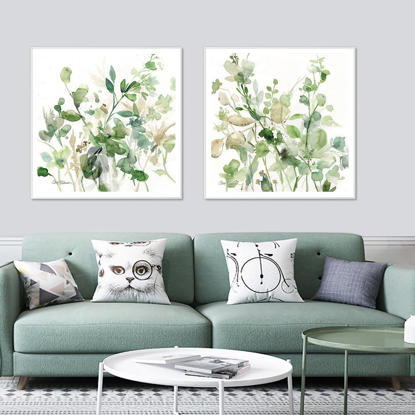 Wall Art - Sage Garden By Carol Robinson (2 sets)- Canvas Prints-Poster Prints