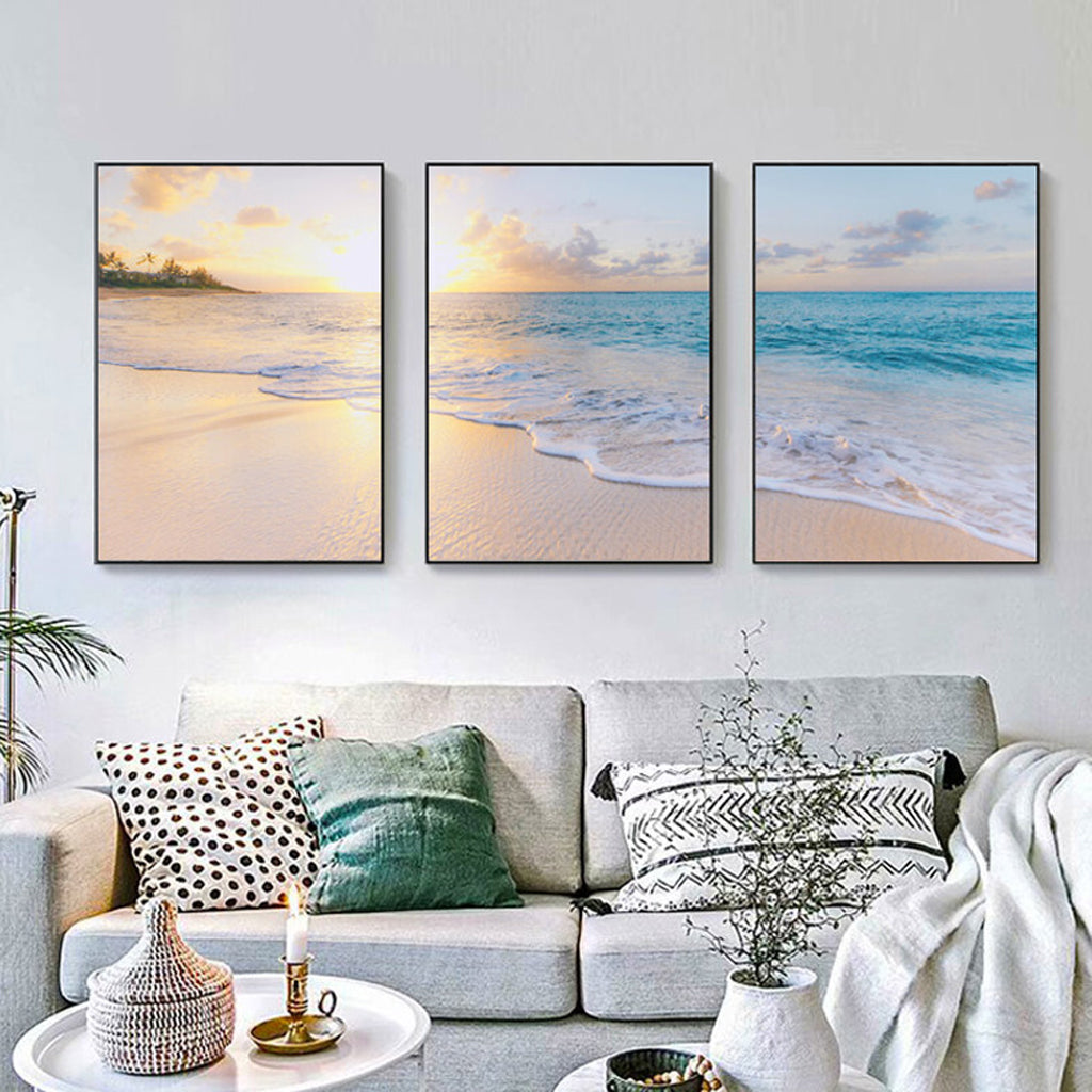 Wall Art - Ocean and beach ( 3 sets ) - Poster Prints -Canvas Prints