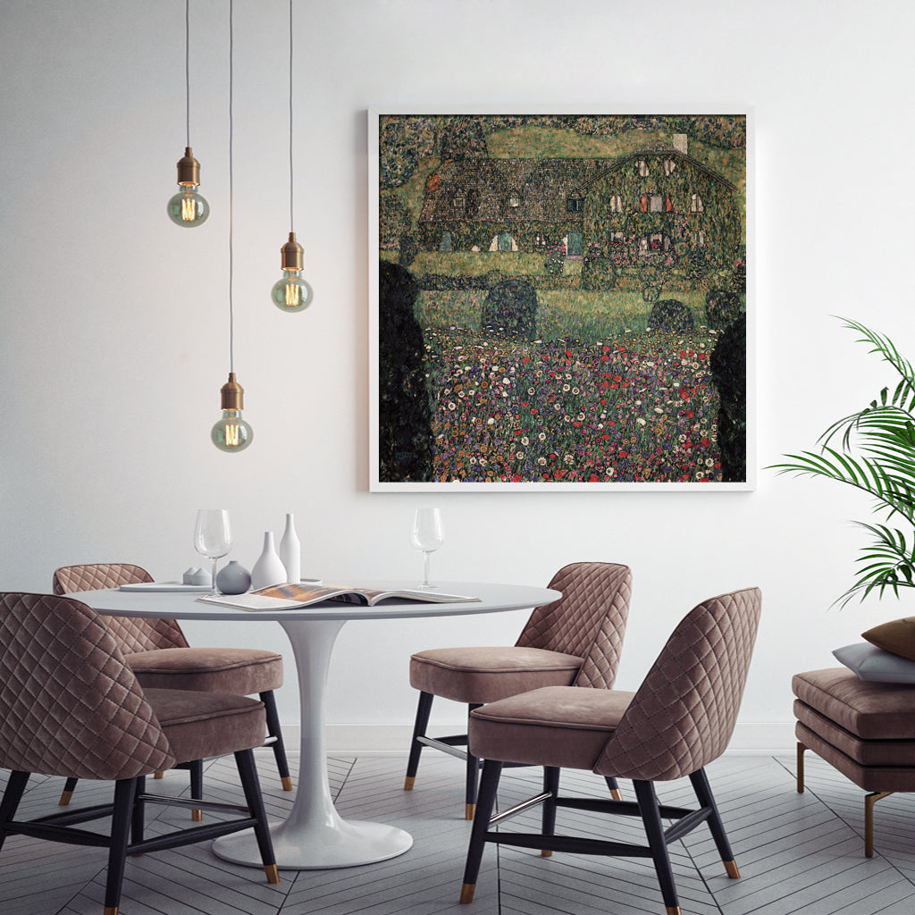 Wall Art - Country House on Attersee Lake by Gustav Klimt - Canvas Prints-Poster Prints