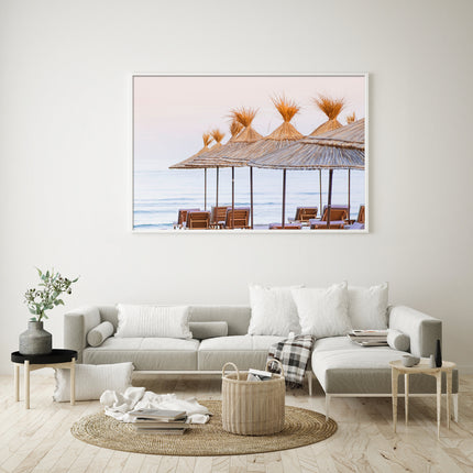 Landscape art prints - Summer Umbrellas - Canvas Prints - Poster Prints