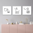 Wall Art - Lind Dogs Square Size (3 sets) - Canvas Prints-Poster Prints