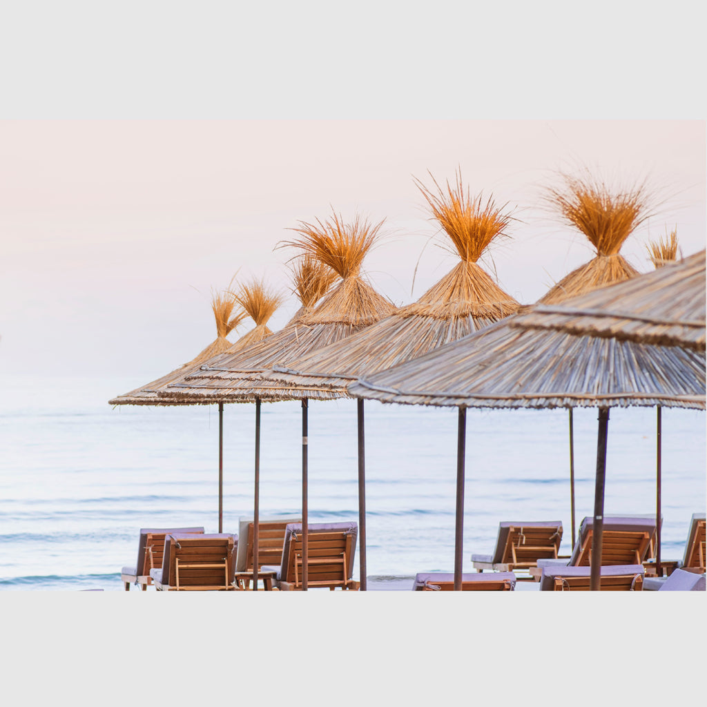 Landscape art prints - Summer Umbrellas - Canvas Prints - Poster Prints