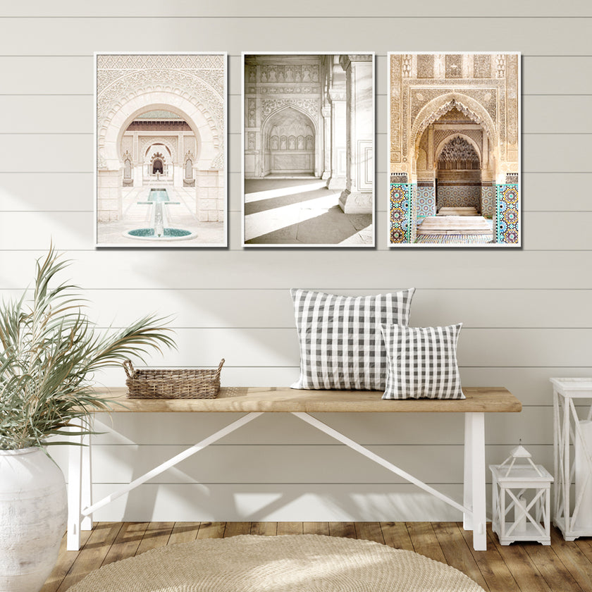 Wall Art - Hassan Mosque (3 sets) - Canvas Prints-Poster Prints