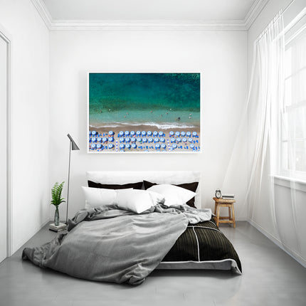 Landscape art prints - Blue Umbrellas - Canvas Prints - Poster Prints