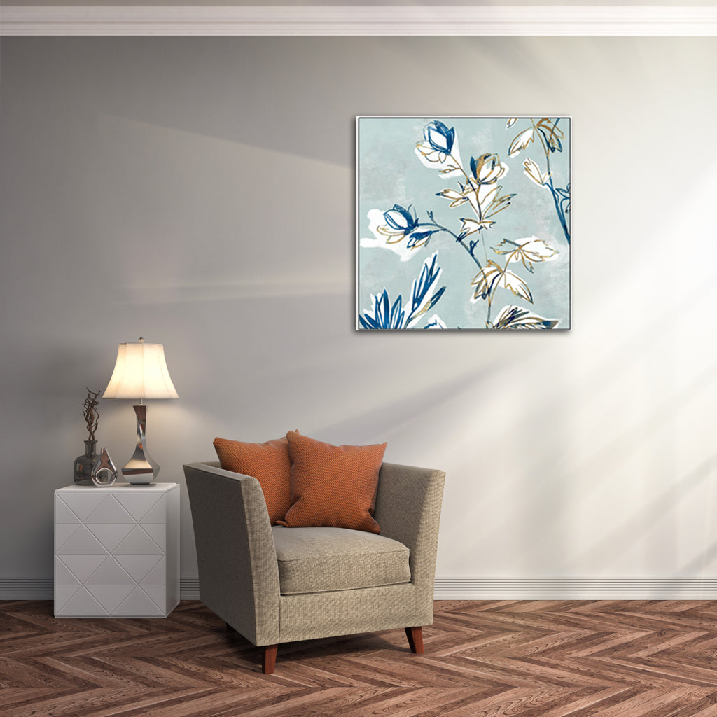 Wall Art Prints -Hand drawn ink illustration flowers(2 sets)- Canvas Prints-Poster Prints