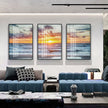 Wall Art prints - Golden sunset by the sea 3 sets - Poster Prints -Canvas Prints