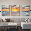 Wall Art prints - Golden sunset by the sea 3 sets - Poster Prints -Canvas Prints
