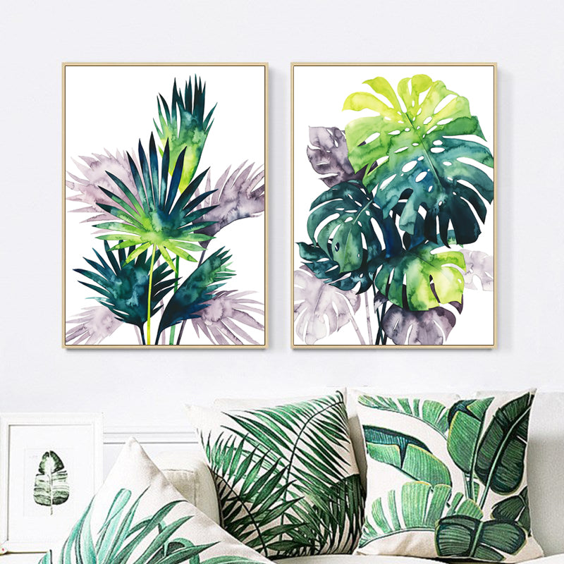 Wall art - Tropical Leaves 2 sets- Canvas Prints- Poster Prints