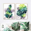 Wall art - Tropical Leaves 2 sets- Canvas Prints- Poster Prints