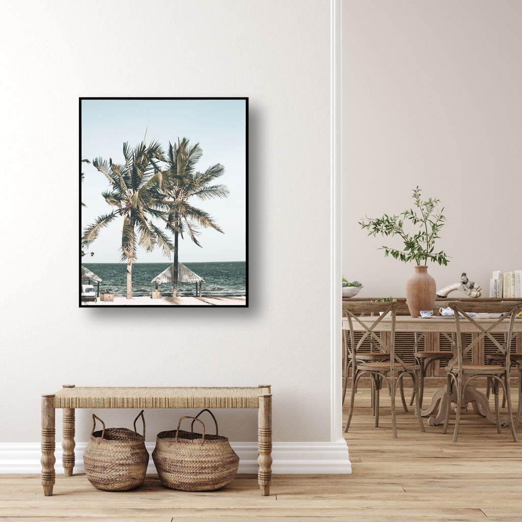 Photo prints -Two-palm-trees-near-canopy- Poster Prints -Canvas Prints