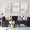 Wall Art prints -Abstract golden white 3 sets - Poster Prints -Canvas Prints