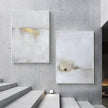 Wall Art prints -Abstract golden white 3 sets - Poster Prints -Canvas Prints