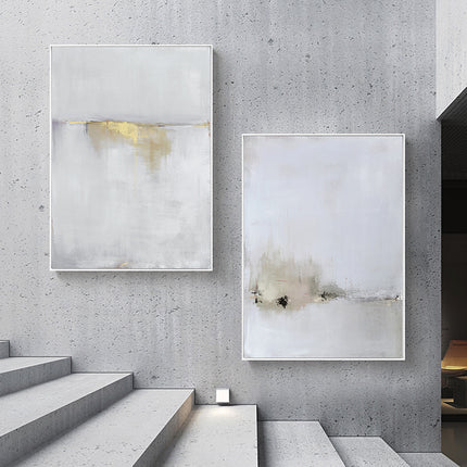 Wall art - Abstract gold white single II - Canvas Prints - Poster Prints