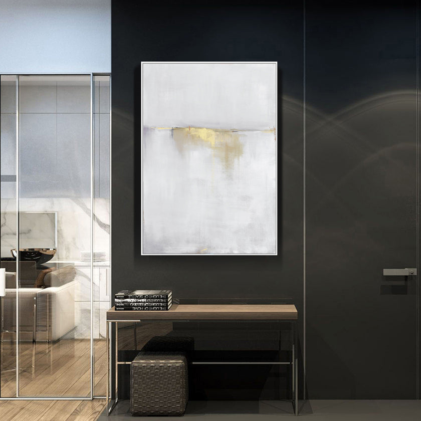 Wall art - Abstract gold white single II - Canvas Prints - Poster Prints