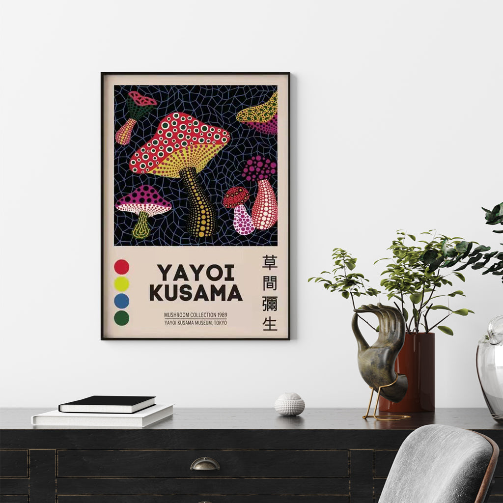 Wall Art - Yayoi Kusama Mushroom III - Canvas Prints-Poster Prints