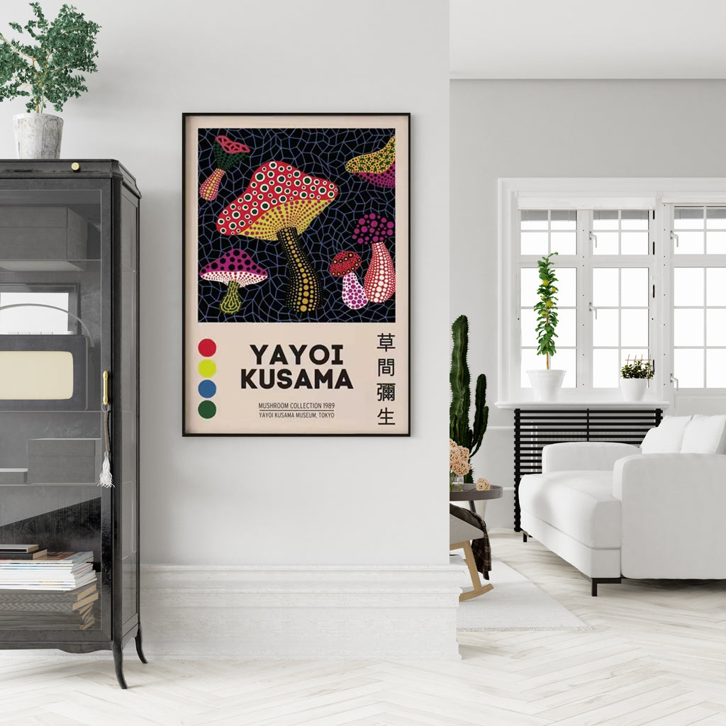 Wall Art - Yayoi Kusama Mushroom III - Canvas Prints-Poster Prints