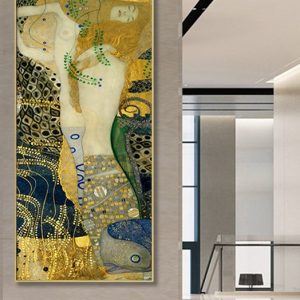 Wall Art - Water Serpent I By Gustav Klimt - Canvas Prints-Poster Prints
