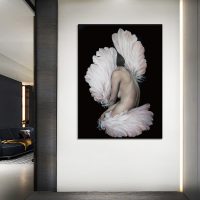 Figures Art - Print Wall Art - Angel wing girl - Canvas Prints-Poster Prints