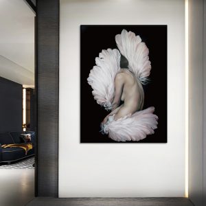 Figures Art - Print Wall Art - Angel wing girl - Canvas Prints-Poster Prints
