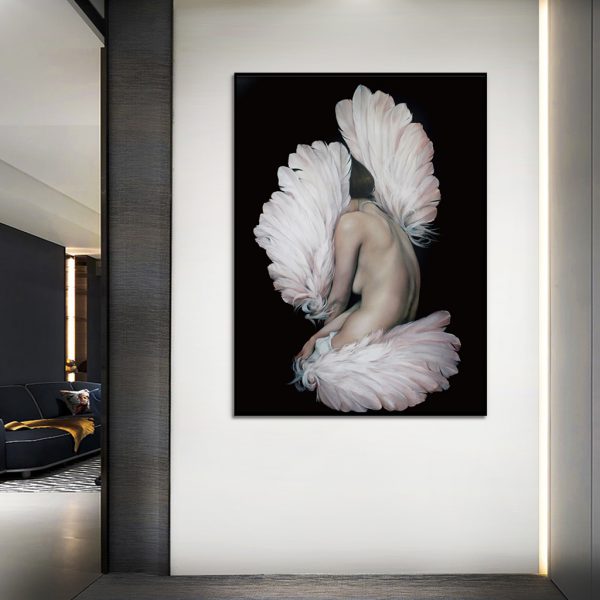 Figures Art - Print Wall Art - Angel wing girl - Canvas Prints-Poster Prints
