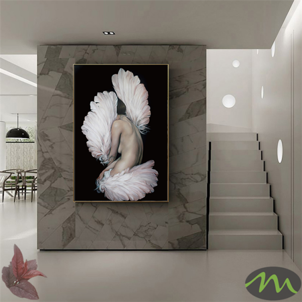 Figures Art - Print Wall Art - Angel wing girl - Canvas Prints-Poster Prints - Image 3