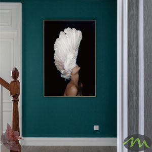 Figures Art - Print Wall Art - Feather girl left - Canvas Prints-Poster Prints
