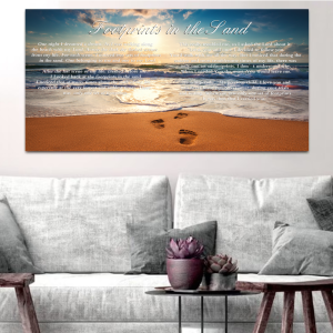 Footprints In The Sand - Canvas Prints-Poster Prints