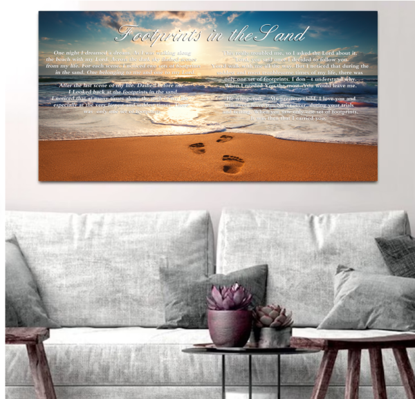 Footprints In The Sand - Canvas Prints-Poster Prints