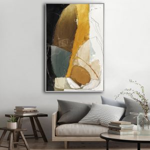 Abstracts Art - Print Wall Art - Mustard - Canvas Prints-Poster Prints