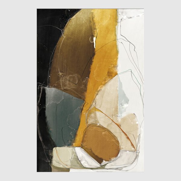 Abstracts Art - Print Wall Art - Mustard - Canvas Prints-Poster Prints - Image 3