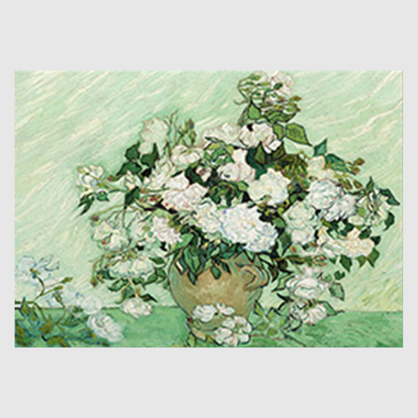 Botanicals Art - Print Wall Art - Van Gogh White Roses (Single) - Canvas Prints-Poster Prints - Image 4