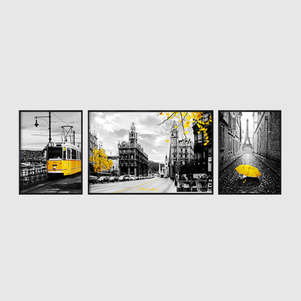 Fashion and cities Art - Print Wall Art - Paris Impression Tram (3 sets) - Canvas Prints-Poster Prints - Image 3