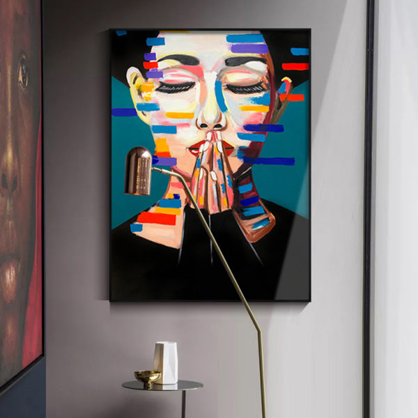 Wall art prints -Brush Make Up Girl Canvas Prints- Poster Prints - Image 2