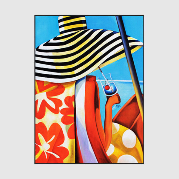 Wall  Art- Painting Style Hawaii Girl Canvas Prints- Poster Prints - Image 2