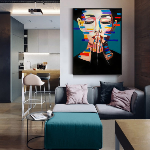 Wall art prints -Brush Make Up Girl Canvas Prints- Poster Prints