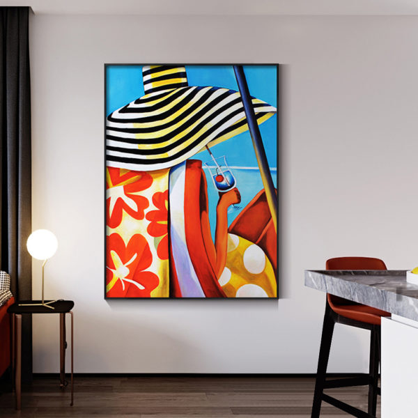 Wall  Art- Painting Style Hawaii Girl Canvas Prints- Poster Prints - Image 3