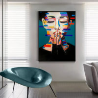 Wall art prints -Brush Make Up Girl Canvas Prints- Poster Prints - Image 3