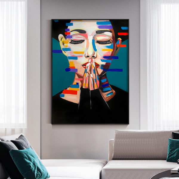 Wall art prints -Brush Make Up Girl Canvas Prints- Poster Prints - Image 4