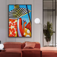 Wall  Art- Painting Style Hawaii Girl Canvas Prints- Poster Prints