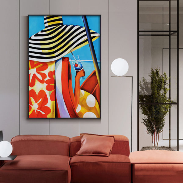 Wall  Art- Painting Style Hawaii Girl Canvas Prints- Poster Prints