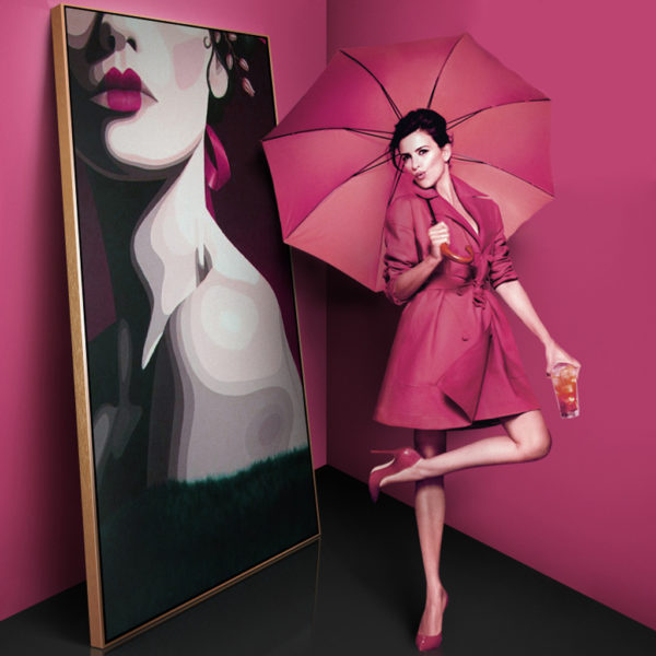 Figures Art - Print Wall Art - Party modern lady - Canvas Prints-Poster Prints - Image 3