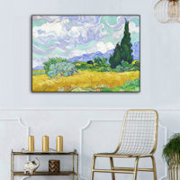 Van Gogh Art - Print Wall Art - Van Gogh Wheatfield with cypress (single) - Canvas Prints-Poster Prints