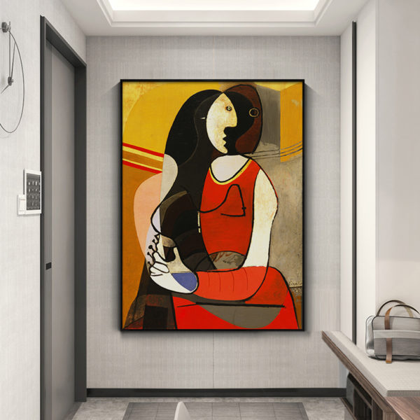 Wall Art - Seated woman by Pablo Picasso - Canvas Prints-Poster Prints