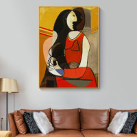 Wall Art - Seated woman by Pablo Picasso - Canvas Prints-Poster Prints - Image 2