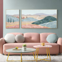 Wall Art - Pink Mountain ( 2 sets ) - Canvas Prints-Poster Prints