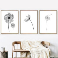 Botanical Prints - DANDELIONS ( 3 sets) - Canvas Prints-Poster Prints